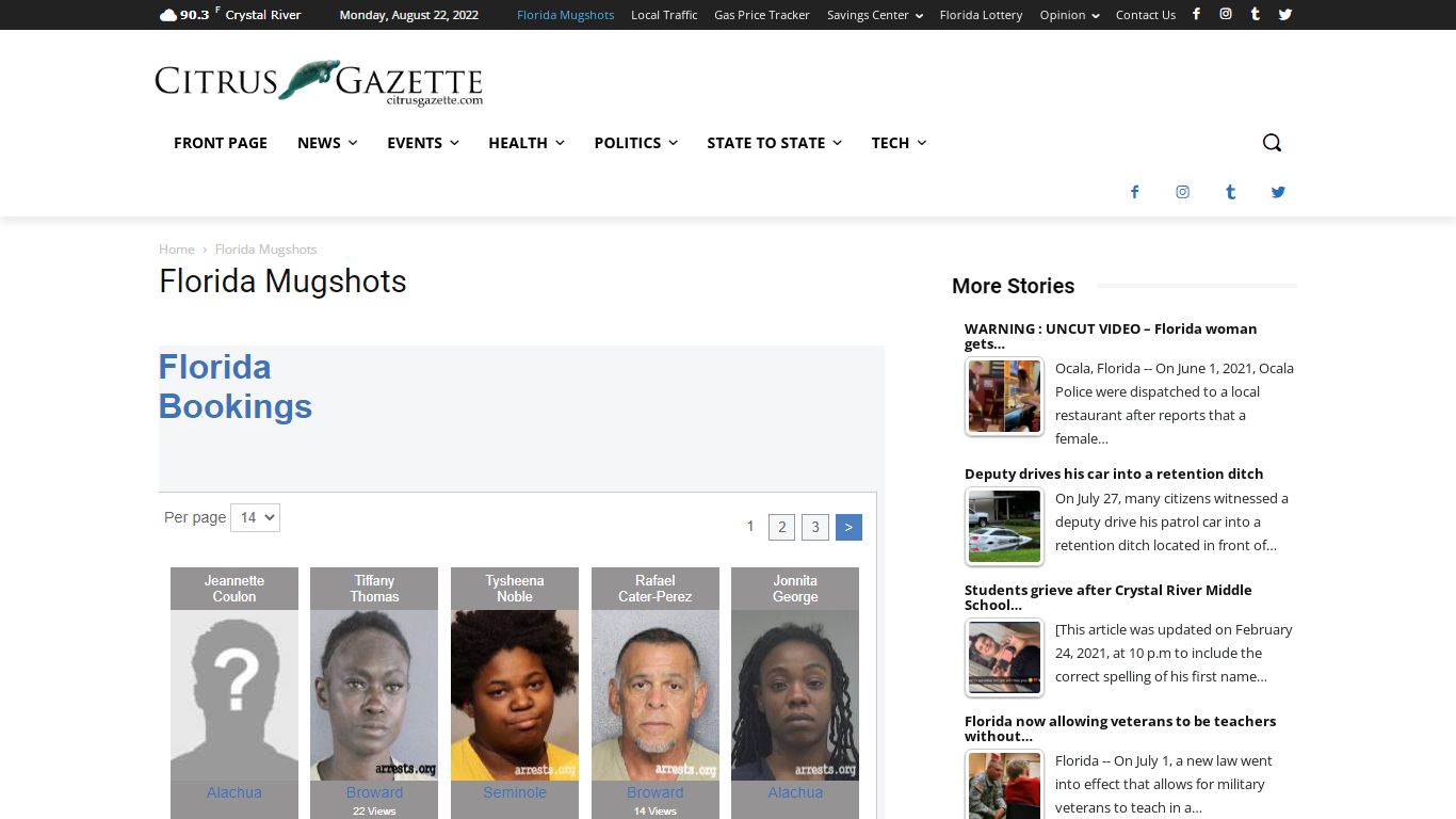 Florida Mugshots | Citrus Gazette